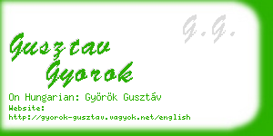 gusztav gyorok business card