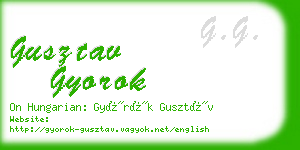 gusztav gyorok business card